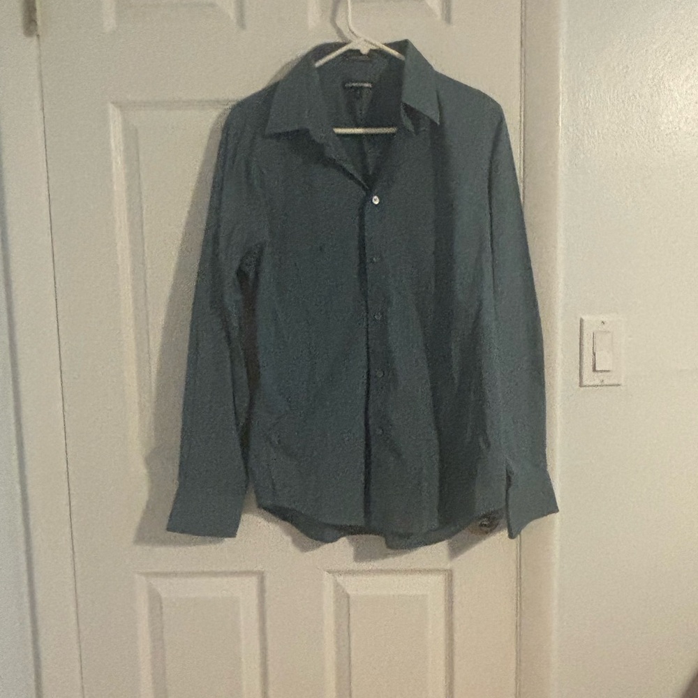 Express Men's Teal Button Down Shirt